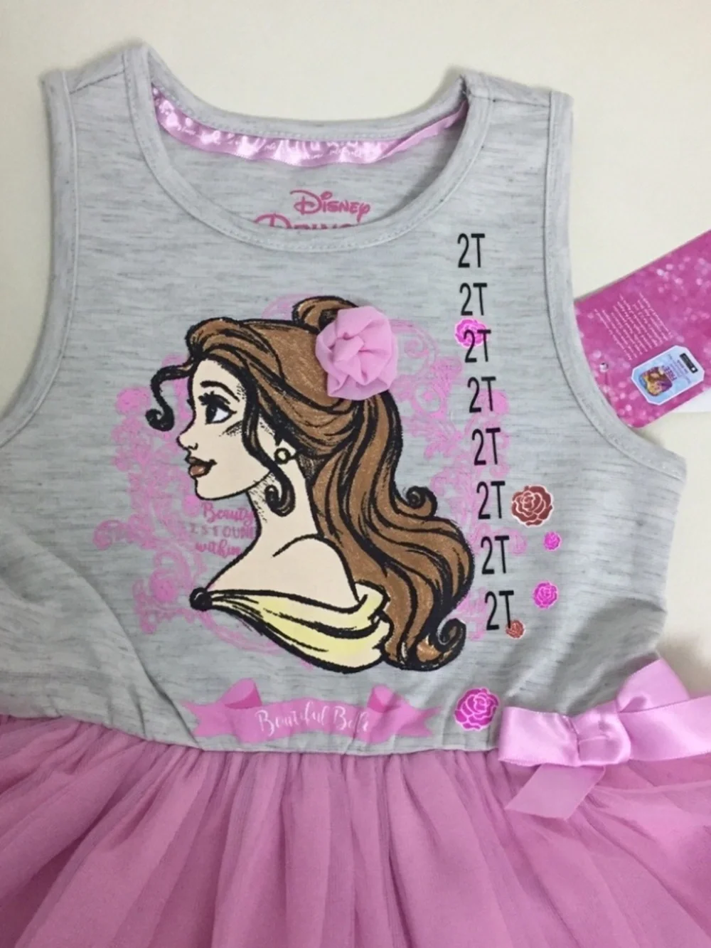 Disney Princess Belle Cute Pink tutu dress
